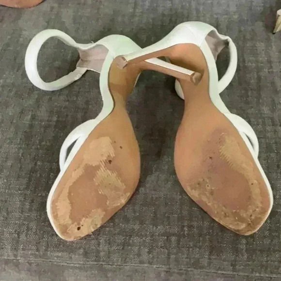 Steve Madden, White, 4 inch Stiletto Heel, Size 7.5M, Functional Back Zipper - Picture 11 of 11